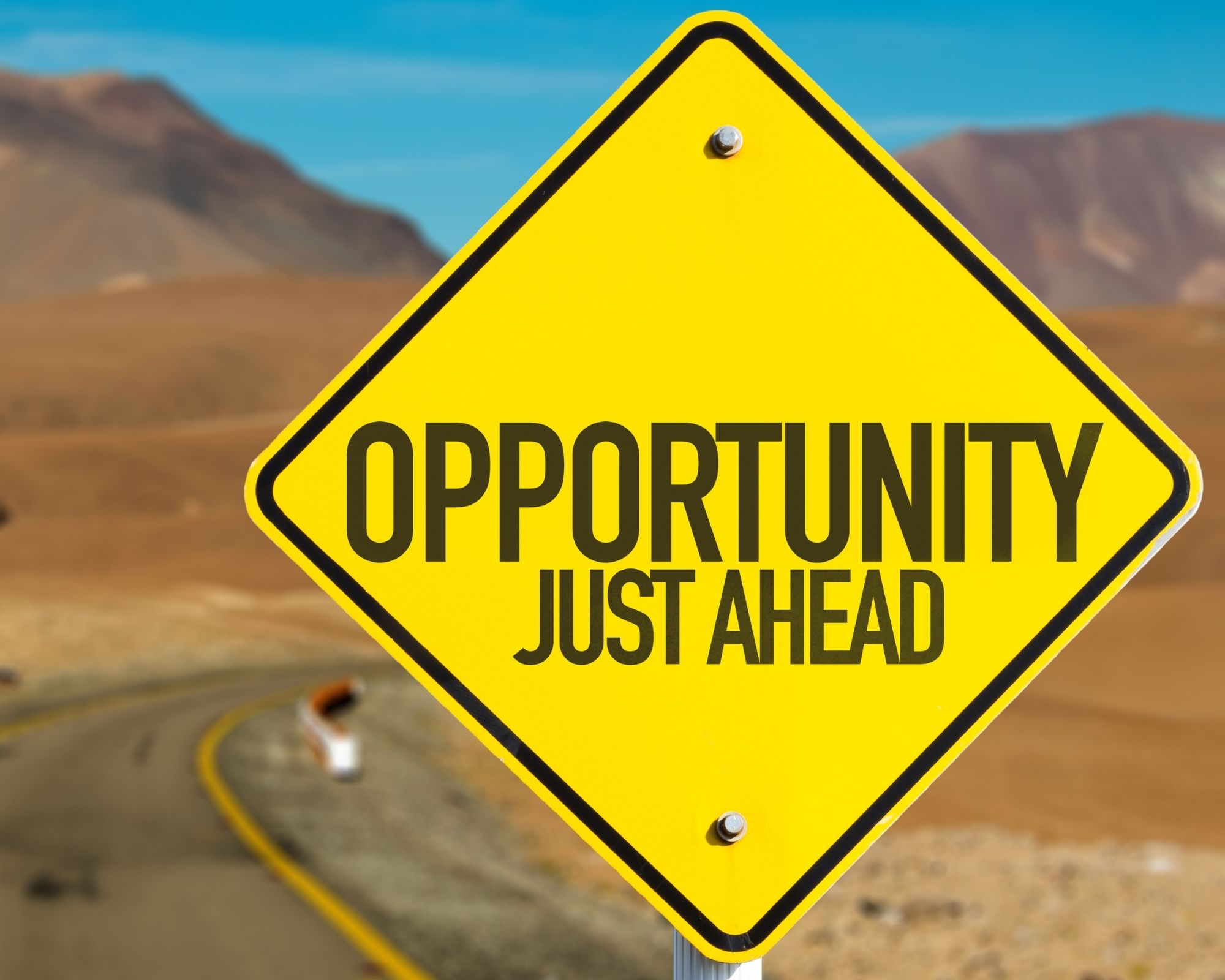 Opportunity Just Ahead road sign
